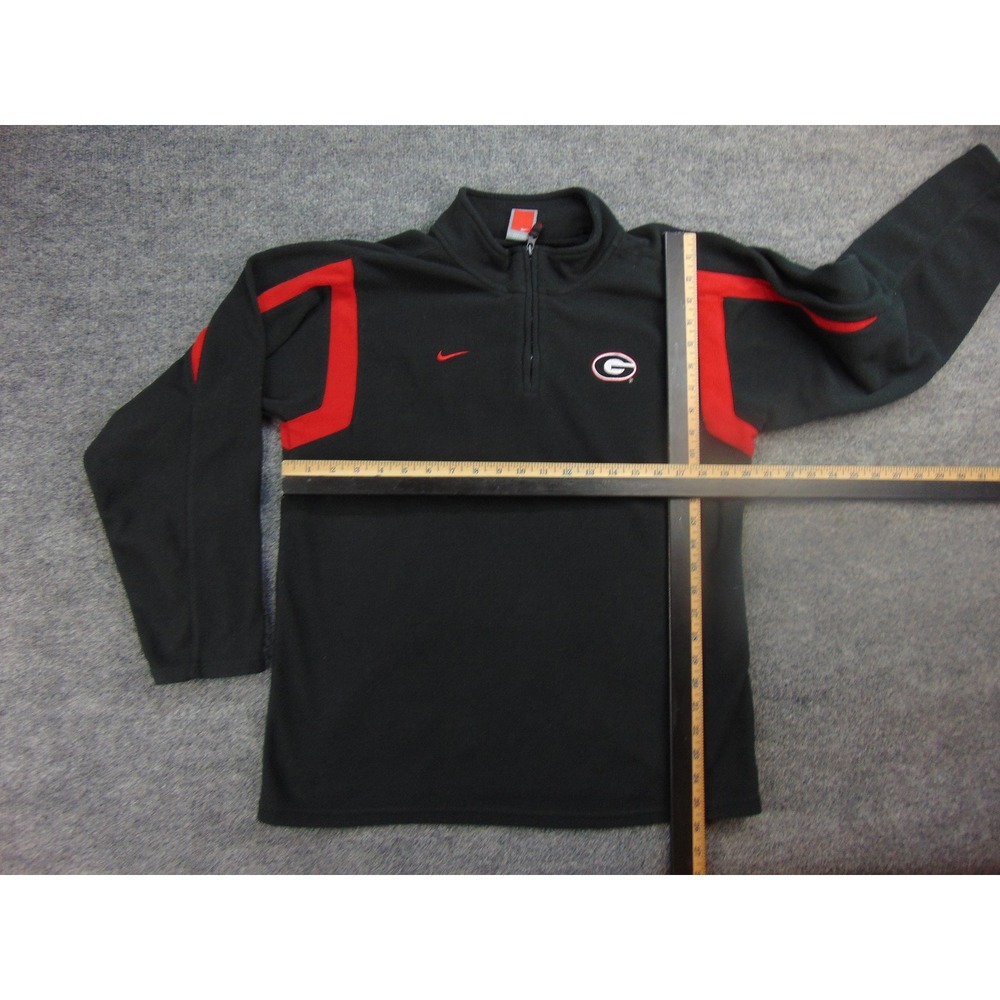 Georgia Bulldogs Quarter Zip Pullover Mens Large Nike Black Fleece UGA Bulldogs - Picture 4 of 9
